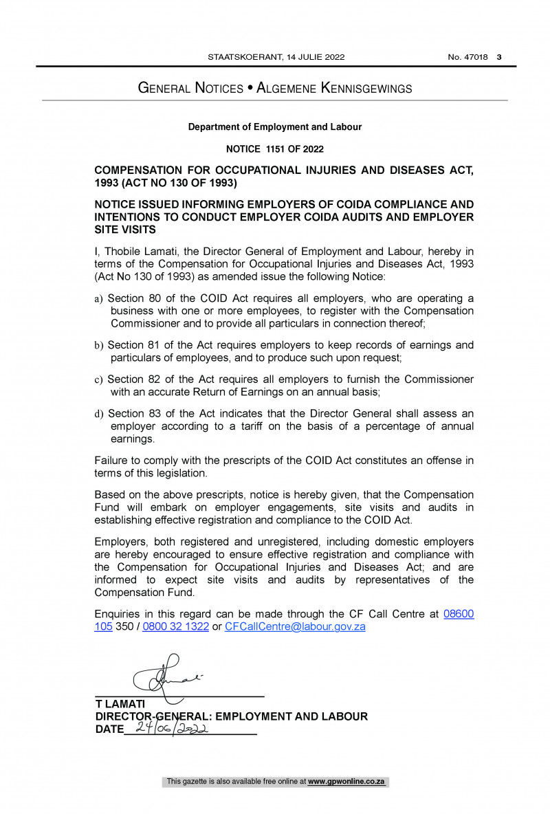 Employers: COIDA audits! logo