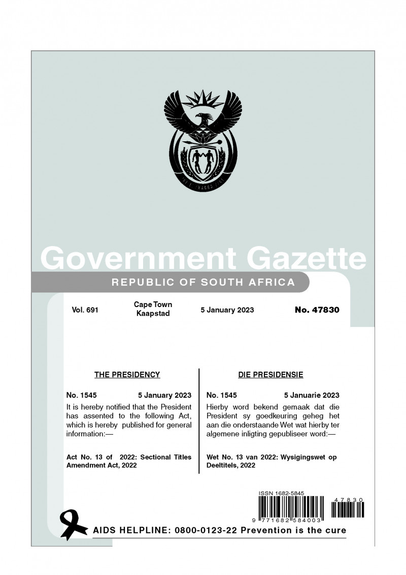 2022 Sectional Titles Amendment Act now effective logo
